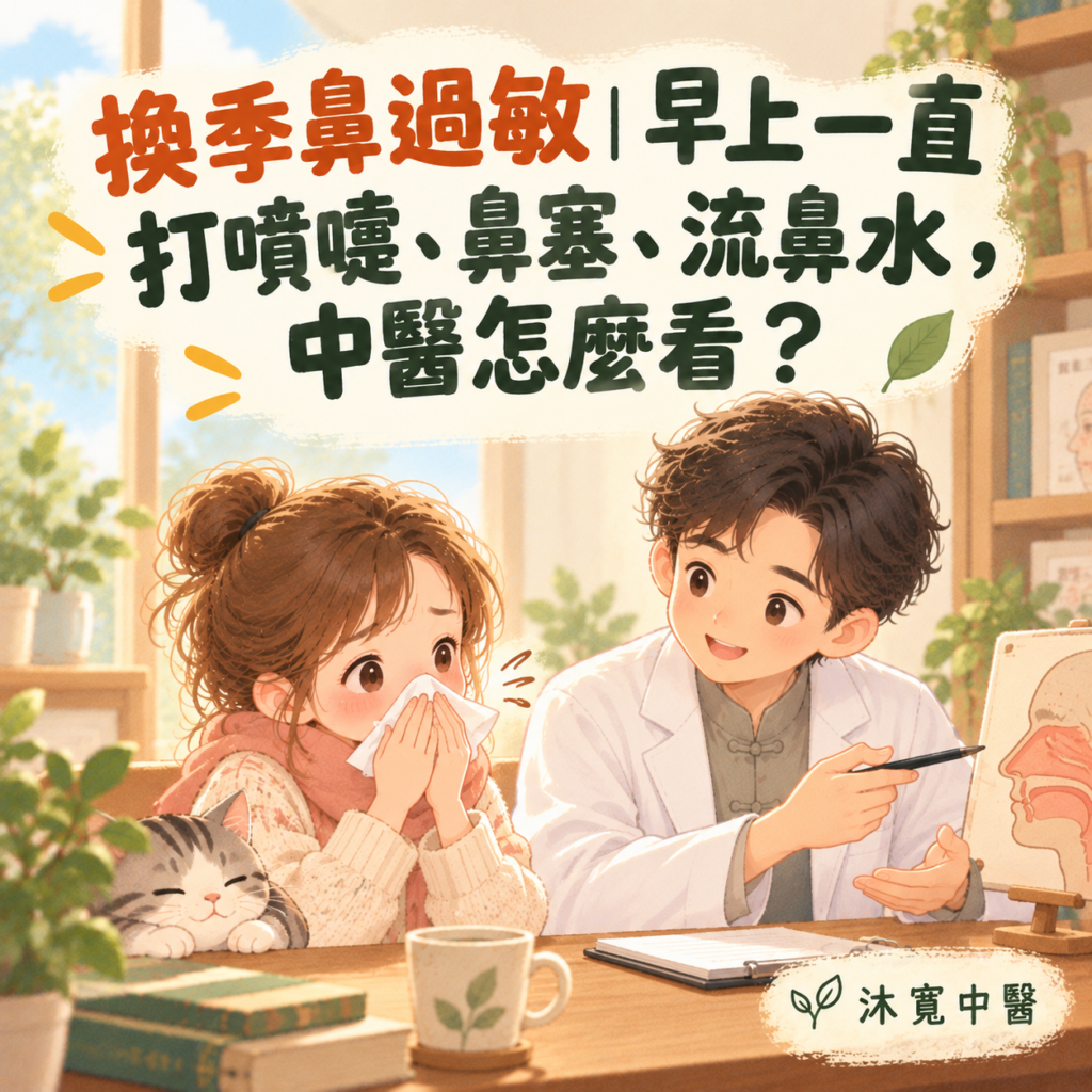 換季鼻過敏|早上一直打噴嚏、鼻塞、流鼻水,中醫怎麼看?|板橋沐寬中醫 沐寬中醫診所 沐寬中醫診所
