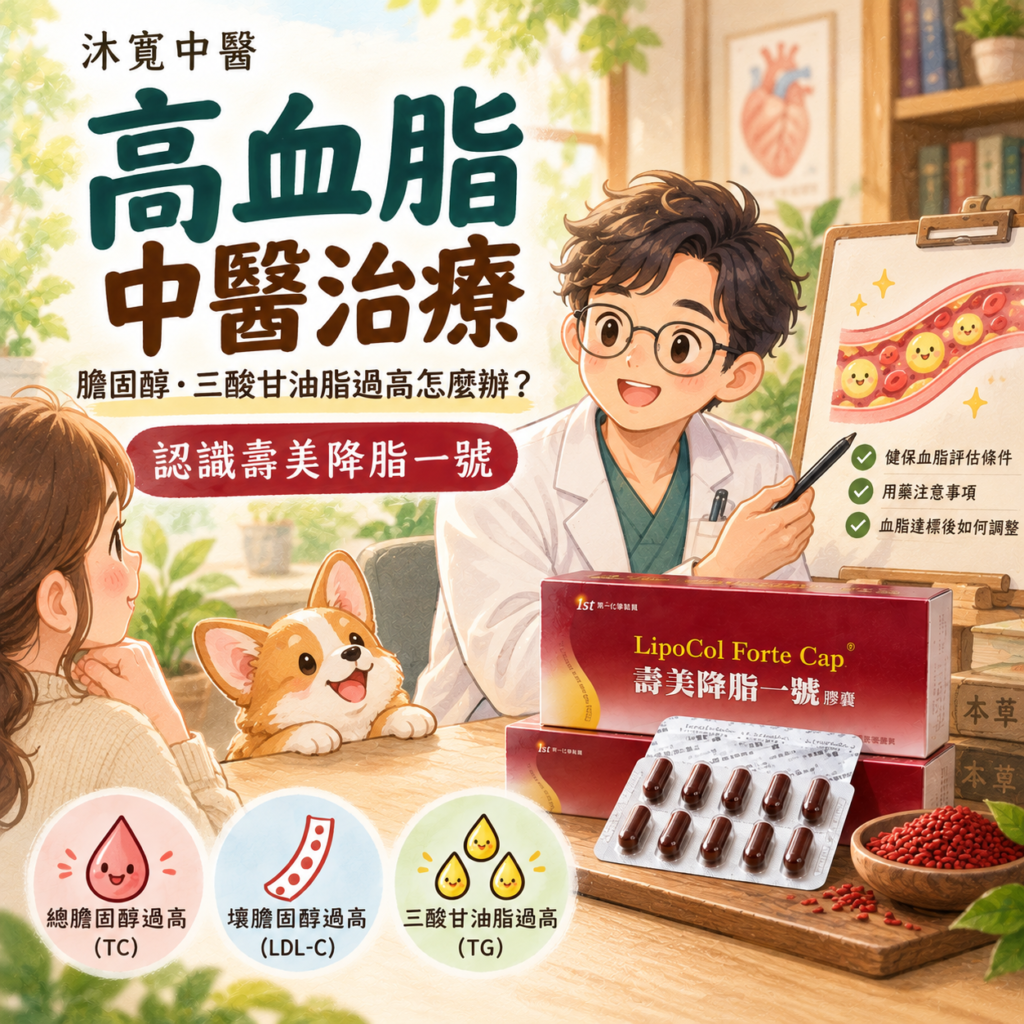 高血脂中醫治療|膽固醇、三酸甘油脂過高怎麼辦?認識壽美降脂一號|板橋沐寬中醫 沐寬中醫診所 沐寬中醫診所